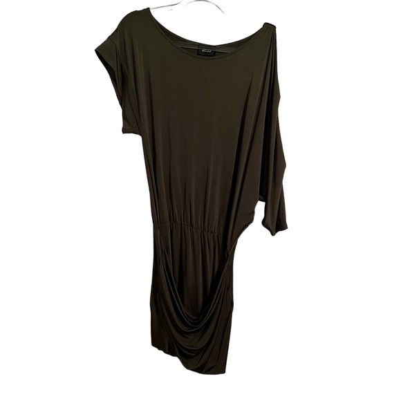 LIU •JO Short Military Green Wrap Short Dress Cut Out Women Sz 46 / XL NEW $200 - Picture 1 of 8